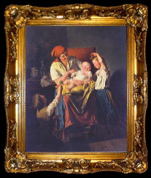 framed  Ferdinand Georg Waldmuller Mothers joy, ta009-2
